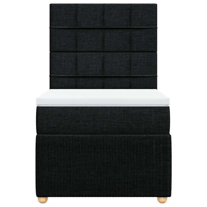 kontinentalseng med madras 100x200 cm stof sort