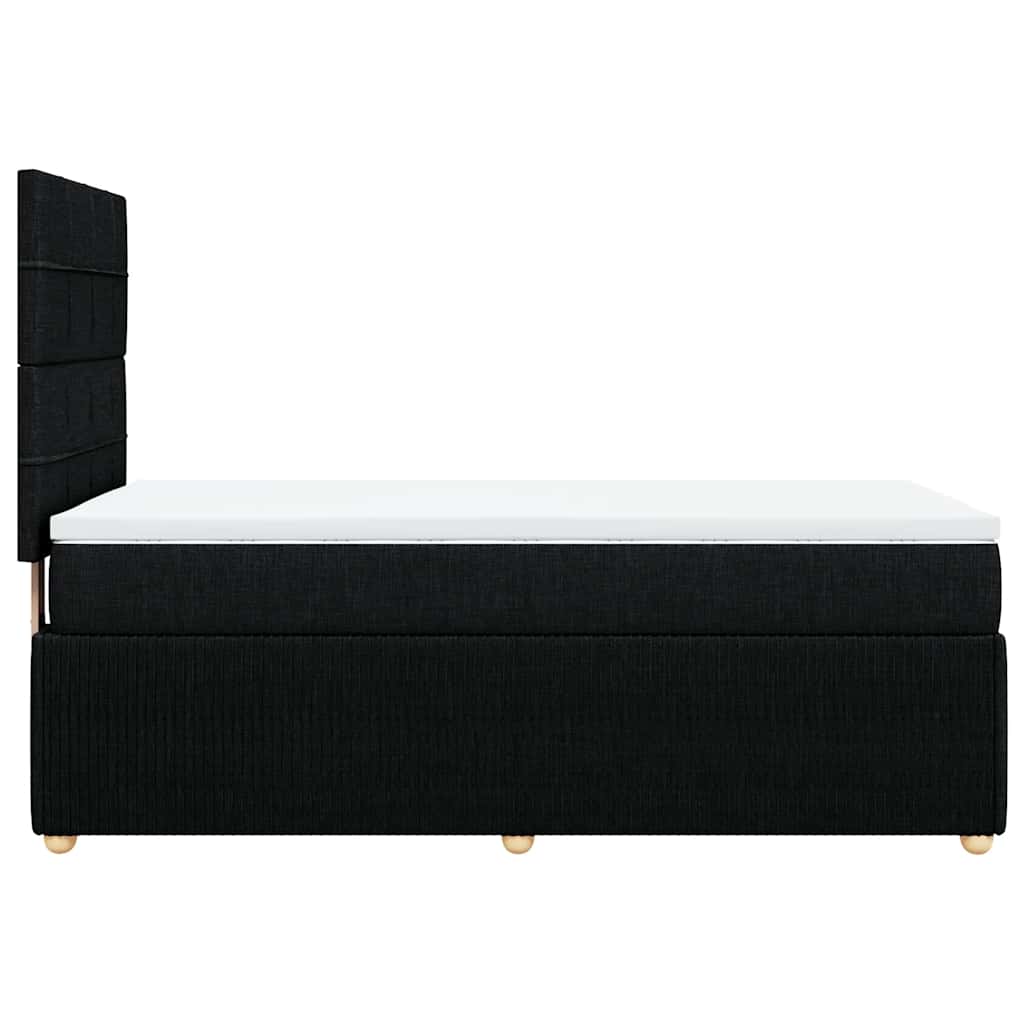 kontinentalseng med madras 100x200 cm stof sort