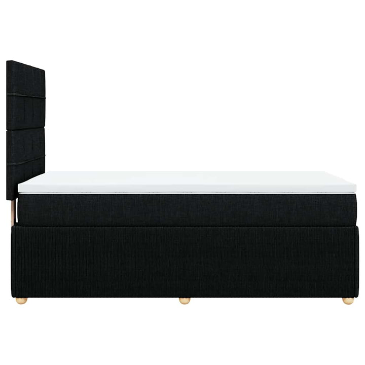 kontinentalseng med madras 100x200 cm stof sort