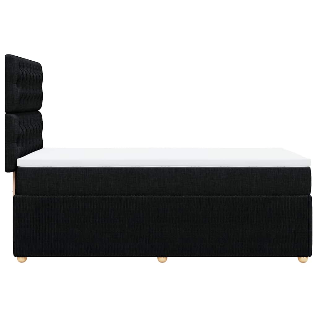 kontinentalseng med madras 100x200 cm stof sort
