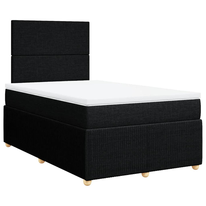 kontinentalseng med madras 120x190 cm stof sort