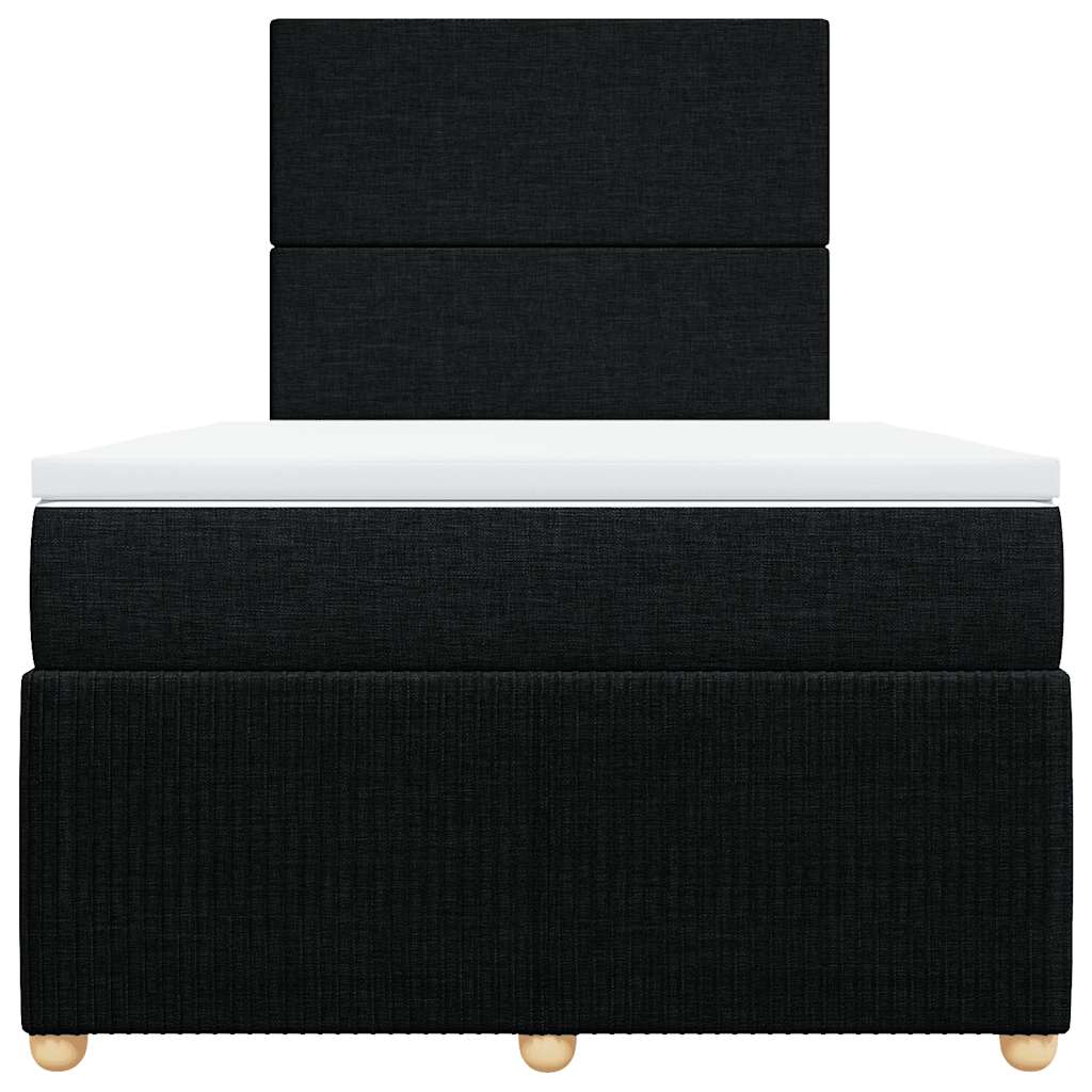 kontinentalseng med madras 120x190 cm stof sort