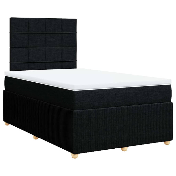 kontinentalseng med madras 120x190 cm stof sort