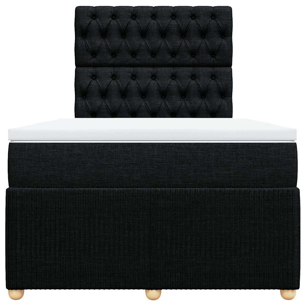 kontinentalseng med madras 120x190 cm stof sort