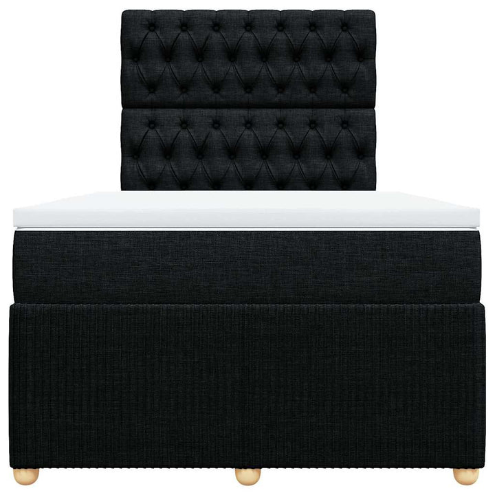 kontinentalseng med madras 120x190 cm stof sort