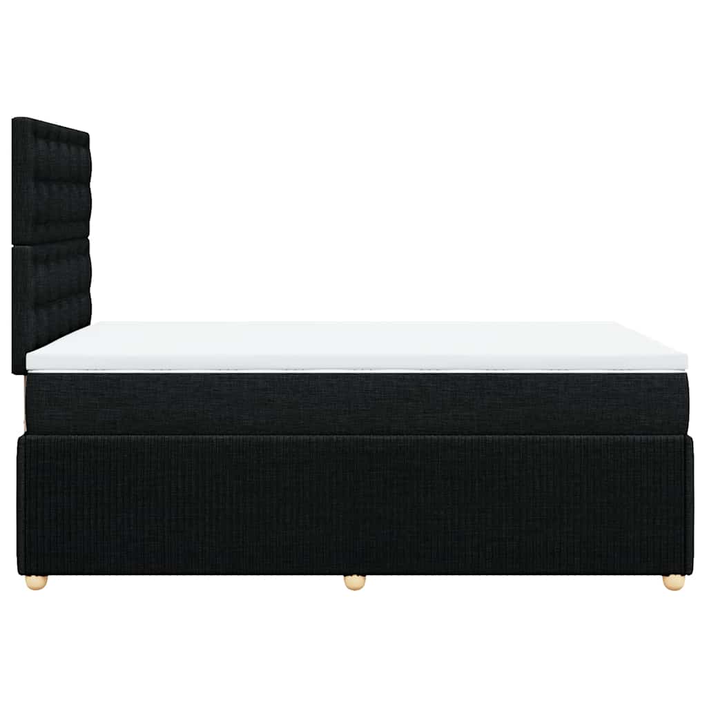 kontinentalseng med madras 120x190 cm stof sort