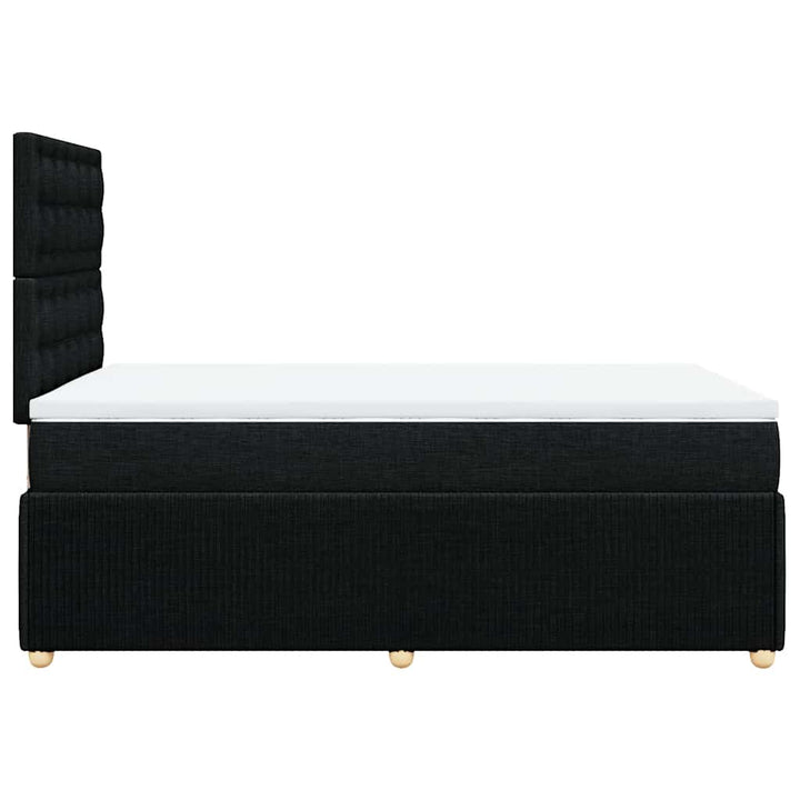 kontinentalseng med madras 120x190 cm stof sort