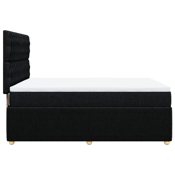 kontinentalseng med madras 140x190 cm stof sort