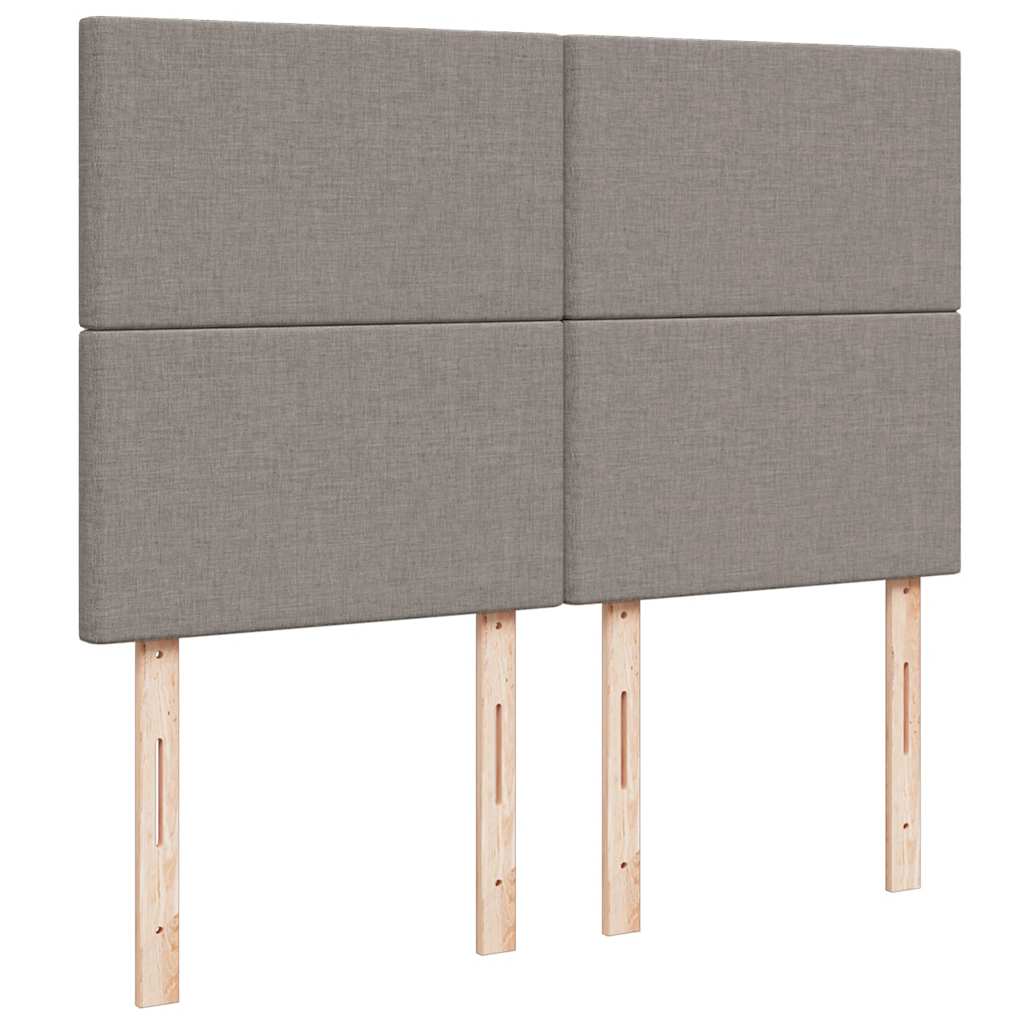kontinentalseng med madras 140x200 cm stof gråbrun
