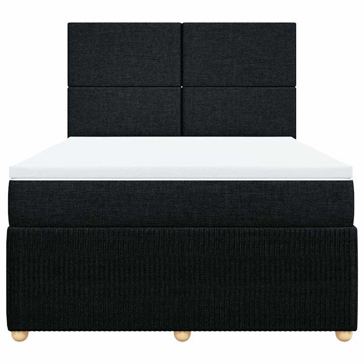 kontinentalseng med madras 160x200 cm stof sort