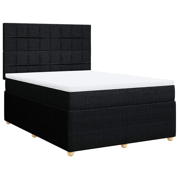 kontinentalseng med madras 160x200 cm stof sort