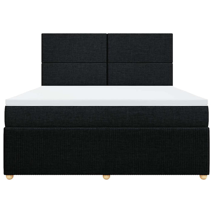 kontinentalseng med madras 180x200 cm stof sort