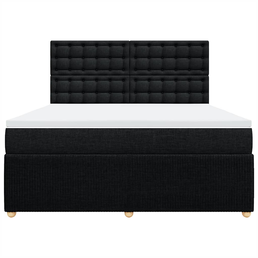 kontinentalseng med madras 180x200 cm stof sort