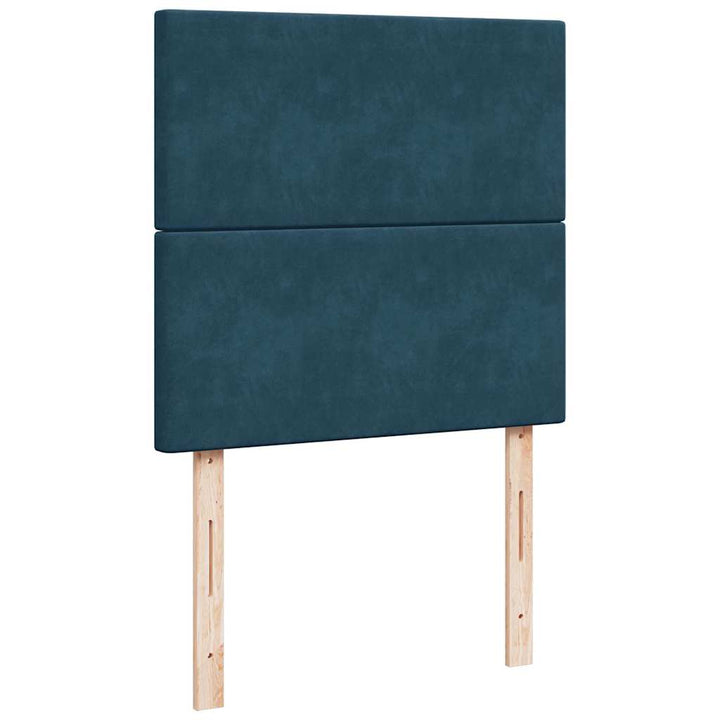 kontinentalseng med madras 80x200 cm fløjl blå