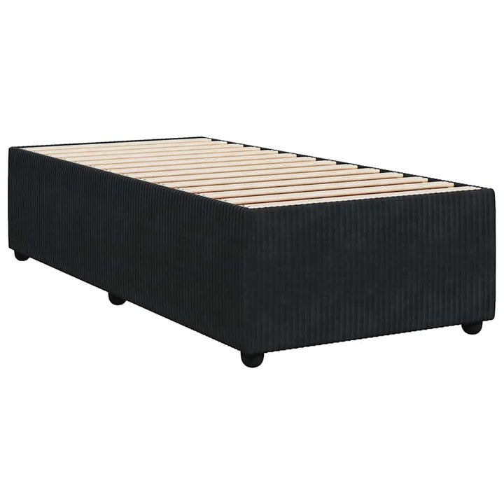 kontinentalseng med madras 90x190 cm fløjl sort