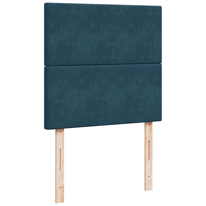 kontinentalseng med madras 90x200 cm fløjl blå