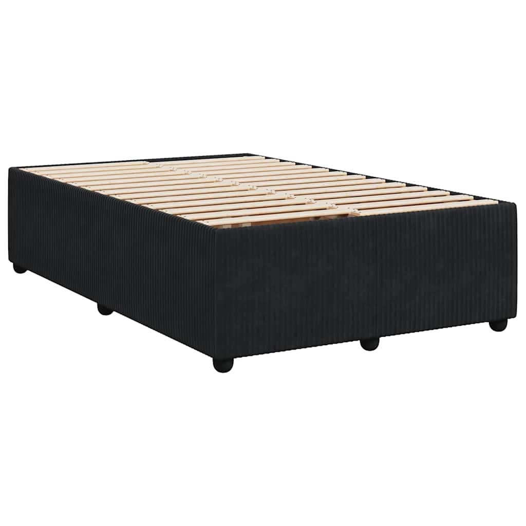 kontinentalseng med madras 120x190 cm velour sort
