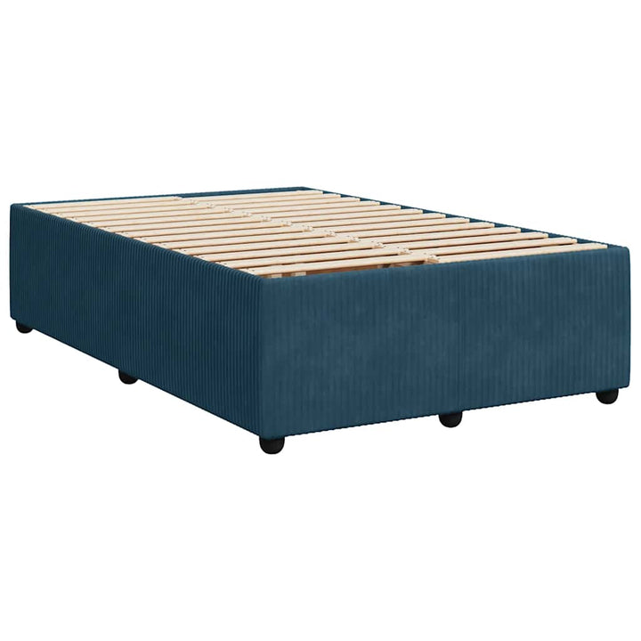 kontinentalseng med madras 120x190 cm velour blå