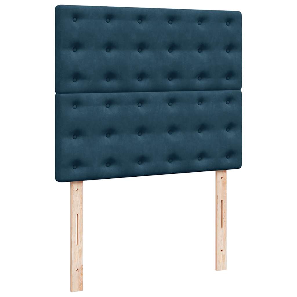 kontinentalseng 120x200 cm fløjl blå