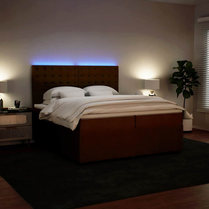kontinentalseng med madras 200x200 cm fløjl lyserød