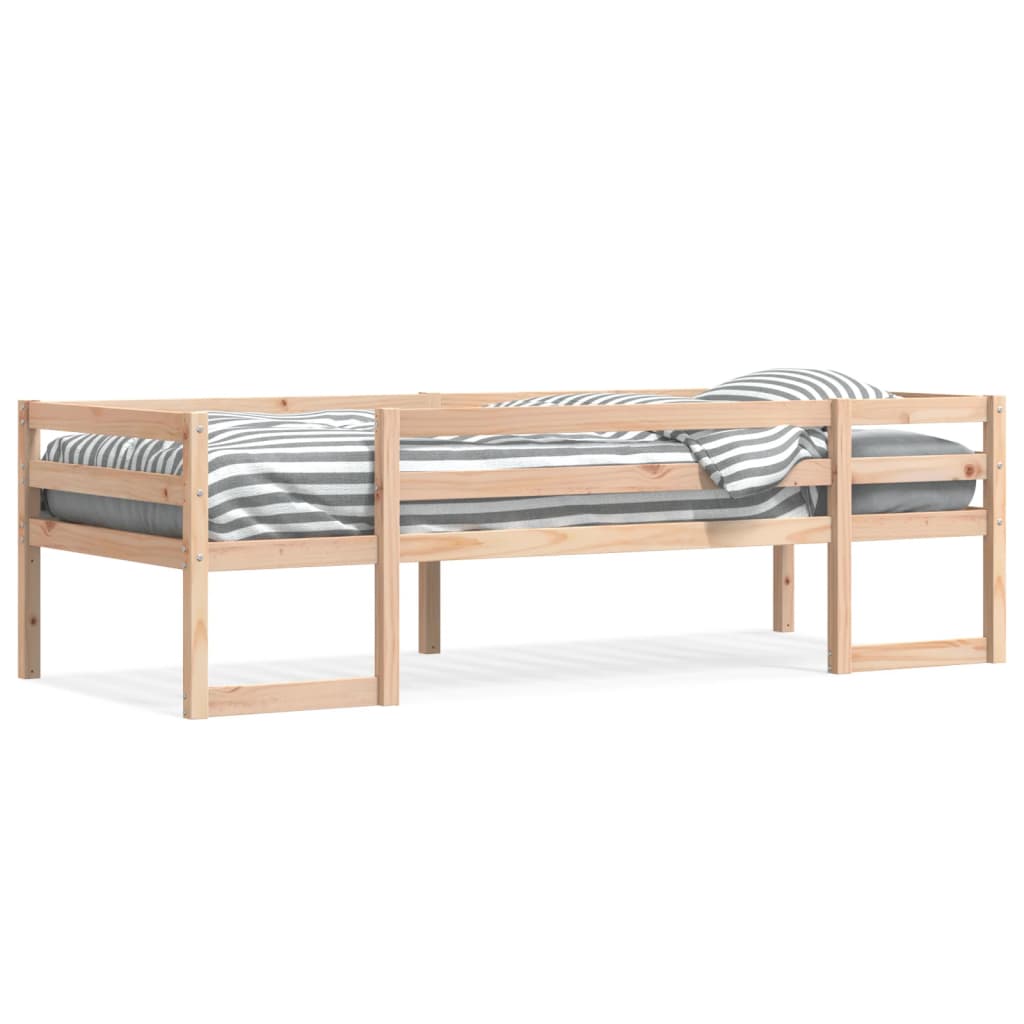 sengeramme til juniorseng 80x200 cm massivt fyrretræ