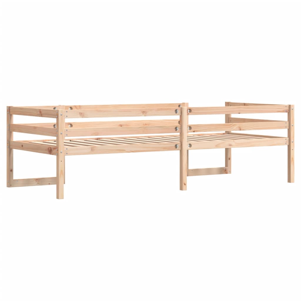 sengeramme til juniorseng 80x200 cm massivt fyrretræ
