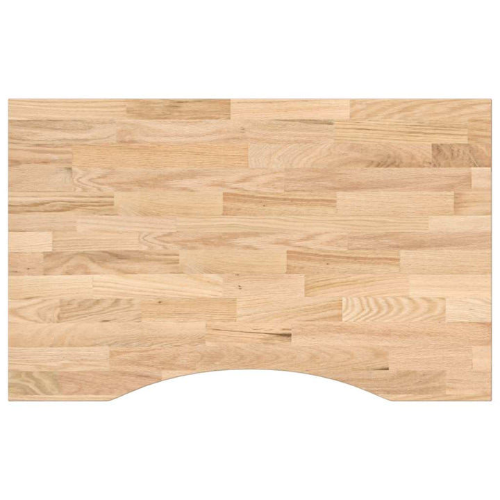 bordplade ubehandlet 80x50x2,5 cm massivt egetræ rektangulær
