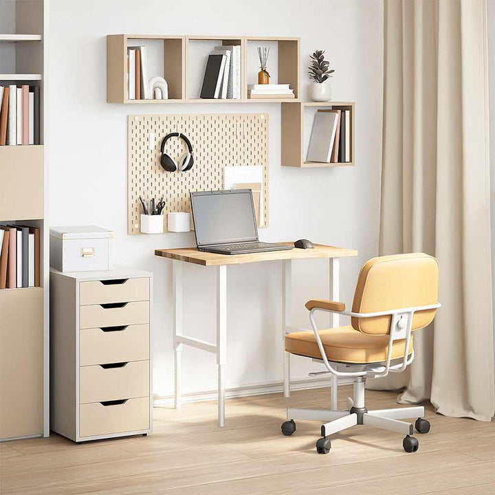 bordplade ubehandlet 80x50x2,5 cm massivt egetræ rektangulær