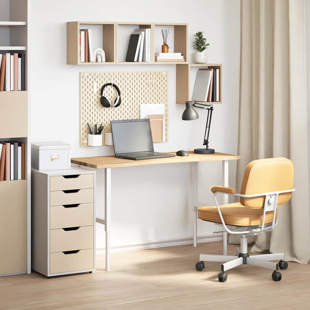 bordplade ubehandlet 120x50x2,5 cm massivt egetræ rektangulær