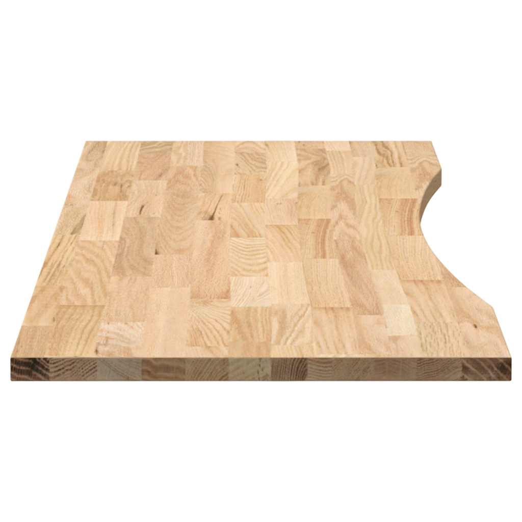 bordplade ubehandlet 120x50x2,5 cm massivt egetræ rektangulær