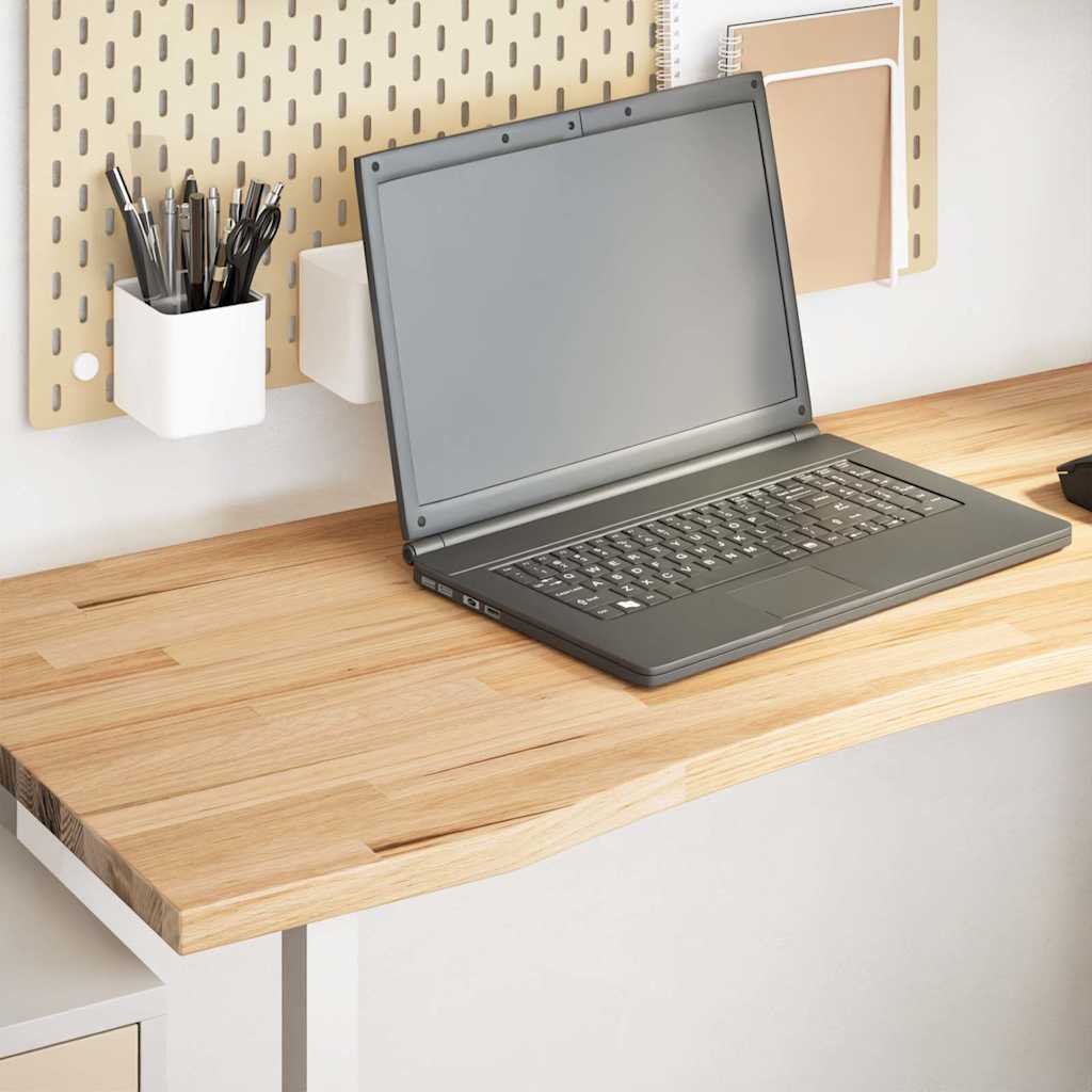 bordplade ubehandlet 120x50x2,5 cm massivt egetræ rektangulær