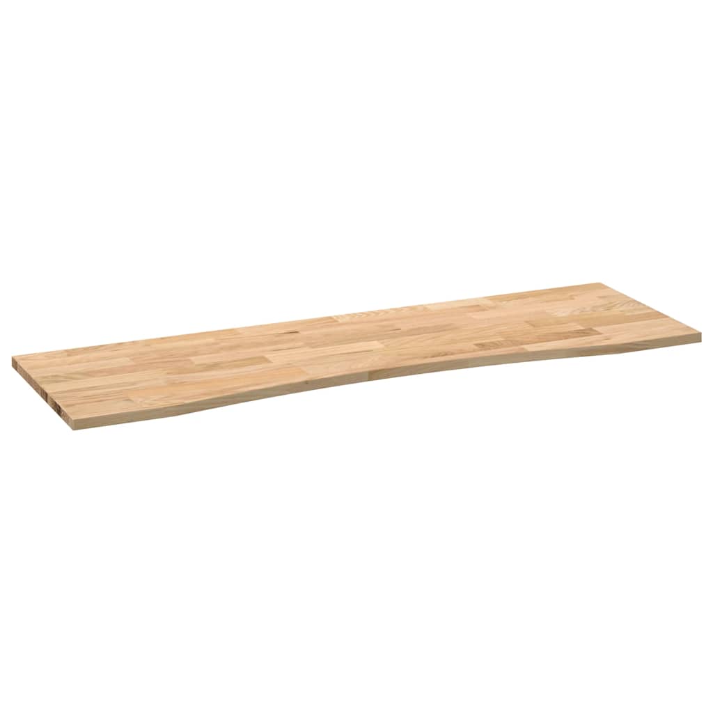 bordplade ubehandlet 160x50x2,5 cm massivt egetræ rektangulær
