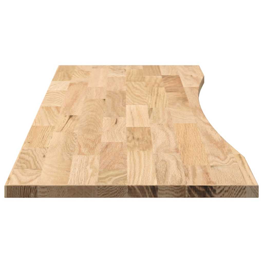 bordplade ubehandlet 160x50x2,5 cm massivt egetræ rektangulær