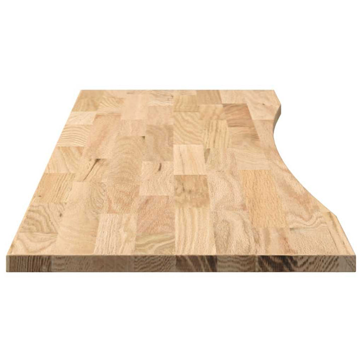 bordplade ubehandlet 160x50x2,5 cm massivt egetræ rektangulær