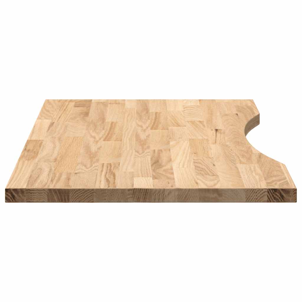 bordplade ubehandlet 80x60x2,5 cm massivt egetræ rektangulær