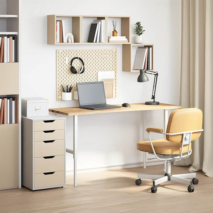 bordplade ubehandlet 140x60x2,5 cm massivt egetræ rektangulær