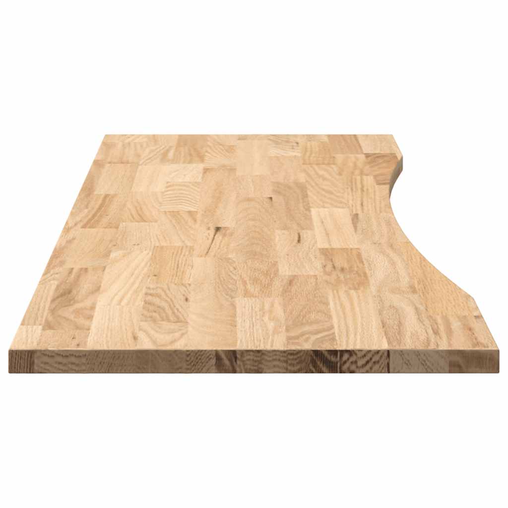 bordplade ubehandlet 140x60x2,5 cm massivt egetræ rektangulær