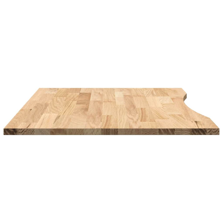 bordplade ubehandlet 100x80x2,5 cm massivt egetræ rektangulær