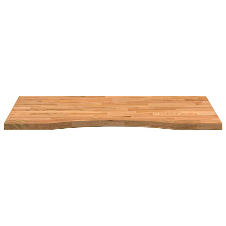 bordplade 80x50x2,5 cm massivt egetræ rektangulær lysebrun