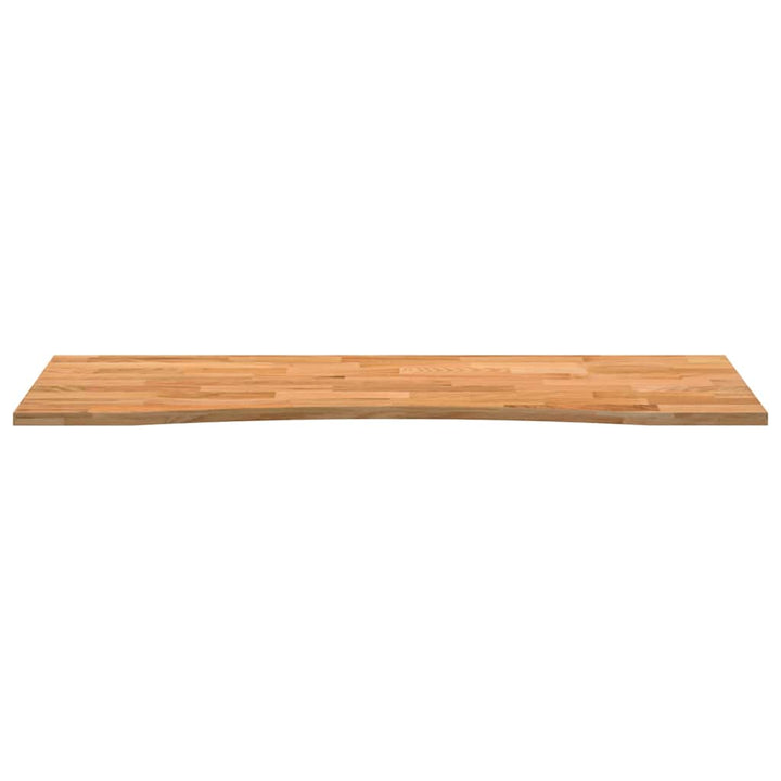 bordplade 140x50x2,5 cm massivt egetræ rektangulær lysebrun