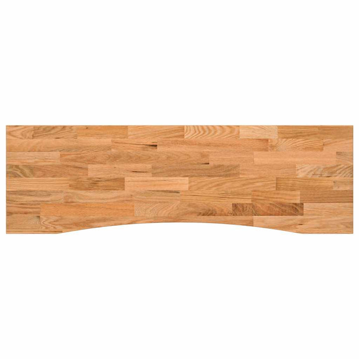 bordplade 160x50x2,5 cm massivt egetræ rektangulær lysebrun