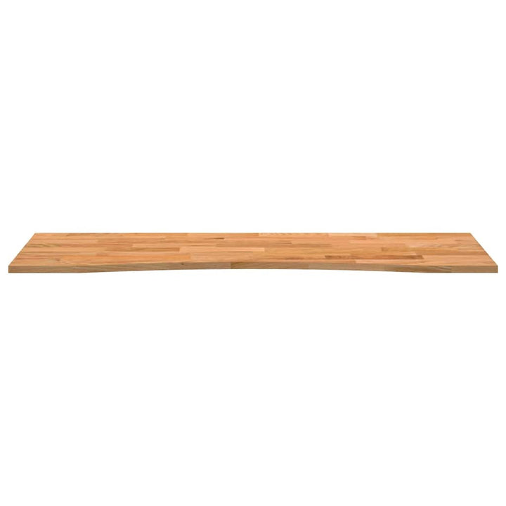 bordplade 160x50x2,5 cm massivt egetræ rektangulær lysebrun