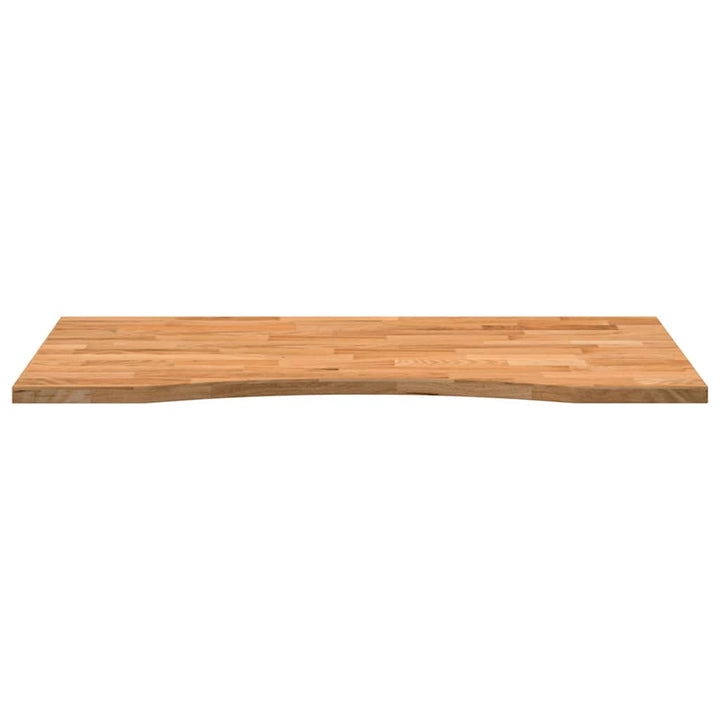 bordplade 100x60x2,5 cm massivt egetræ rektangulær lysebrun