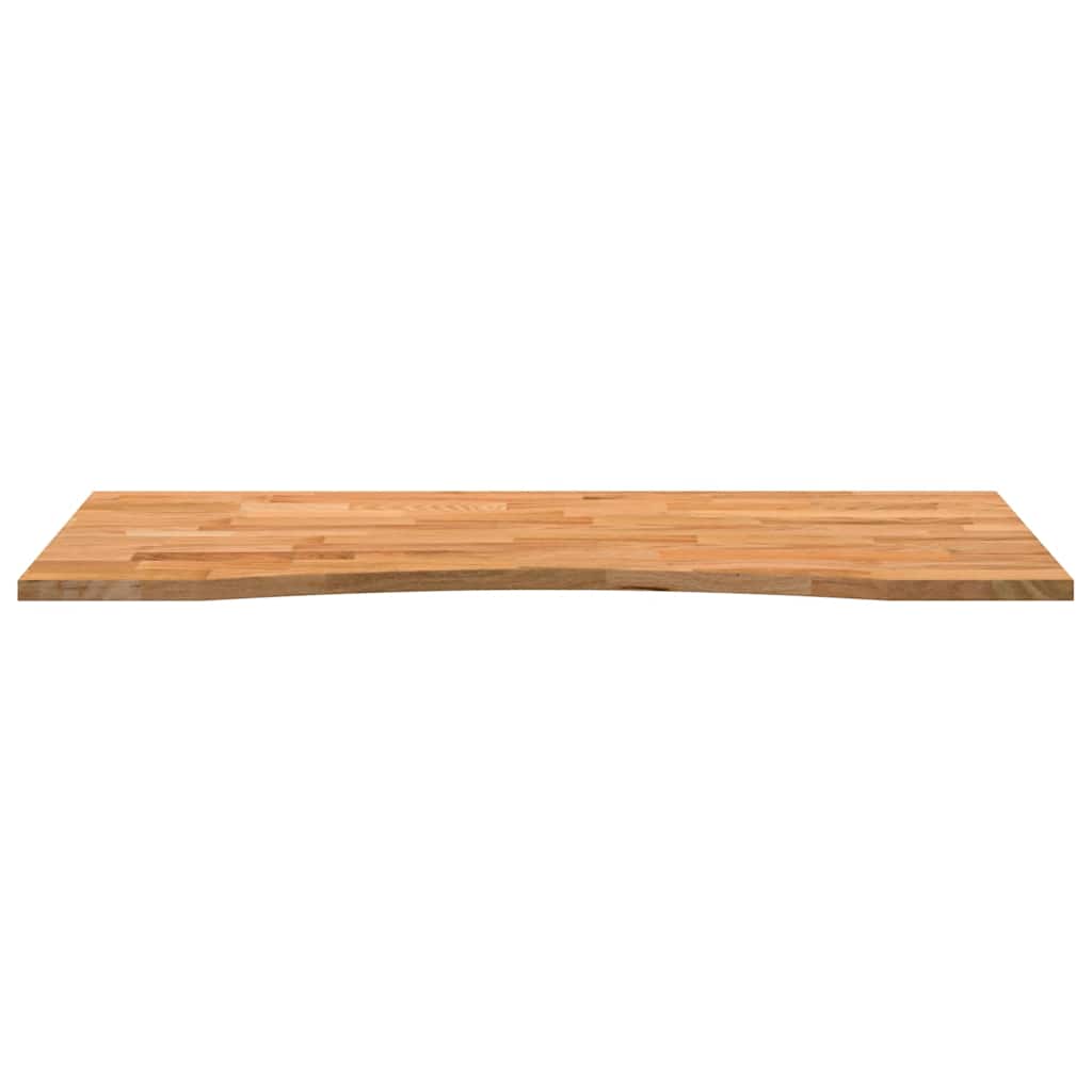bordplade 120x60x2,5 cm massivt egetræ rektangulær lysebrun