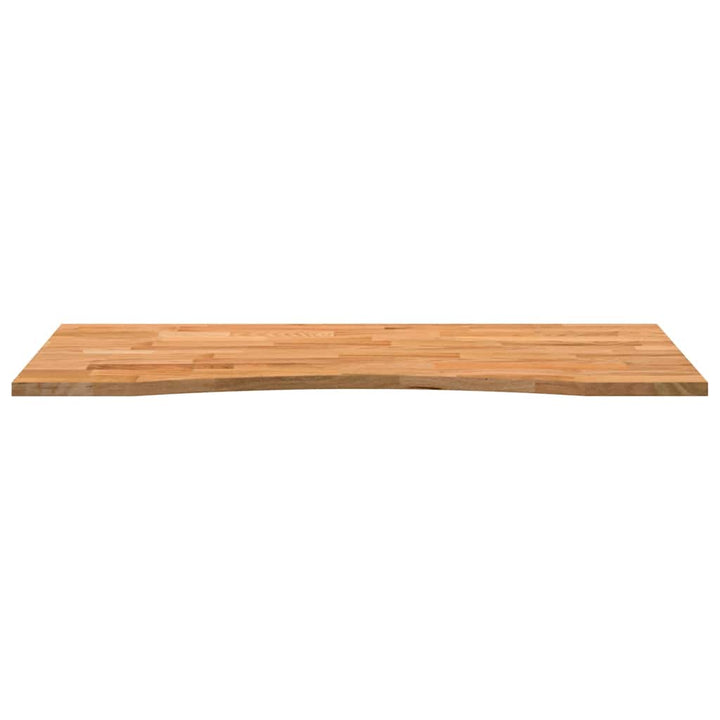 bordplade 120x60x2,5 cm massivt egetræ rektangulær lysebrun