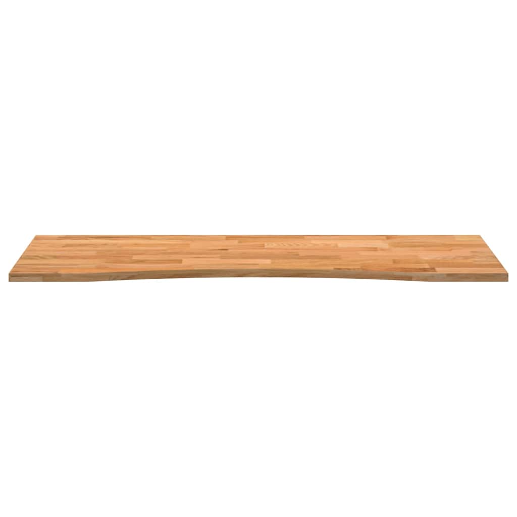 bordplade 140x60x2,5 cm massivt egetræ rektangulær lysebrun