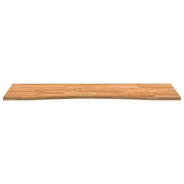 bordplade 140x60x2,5 cm massivt egetræ rektangulær lysebrun