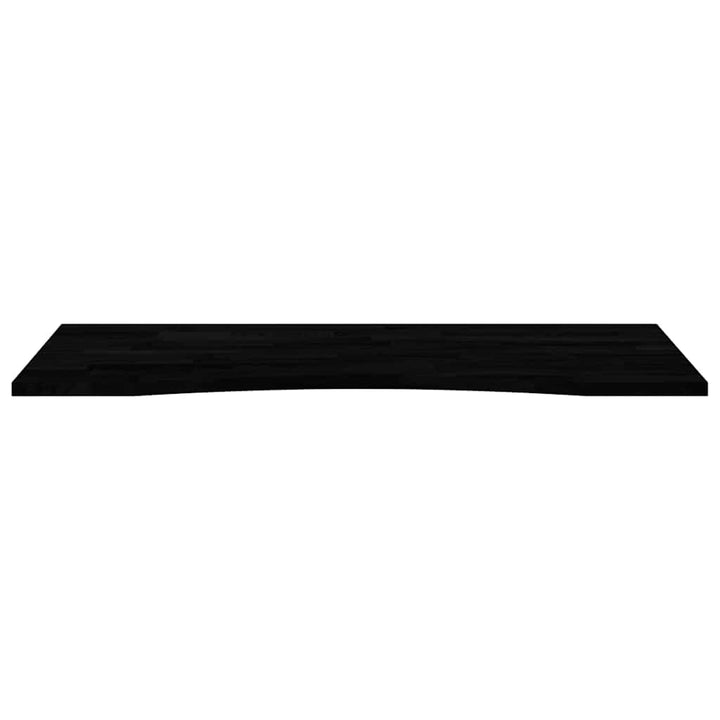 bordplade 120x50x2,5 cm massivt egetræ rektangulær mørkebrun
