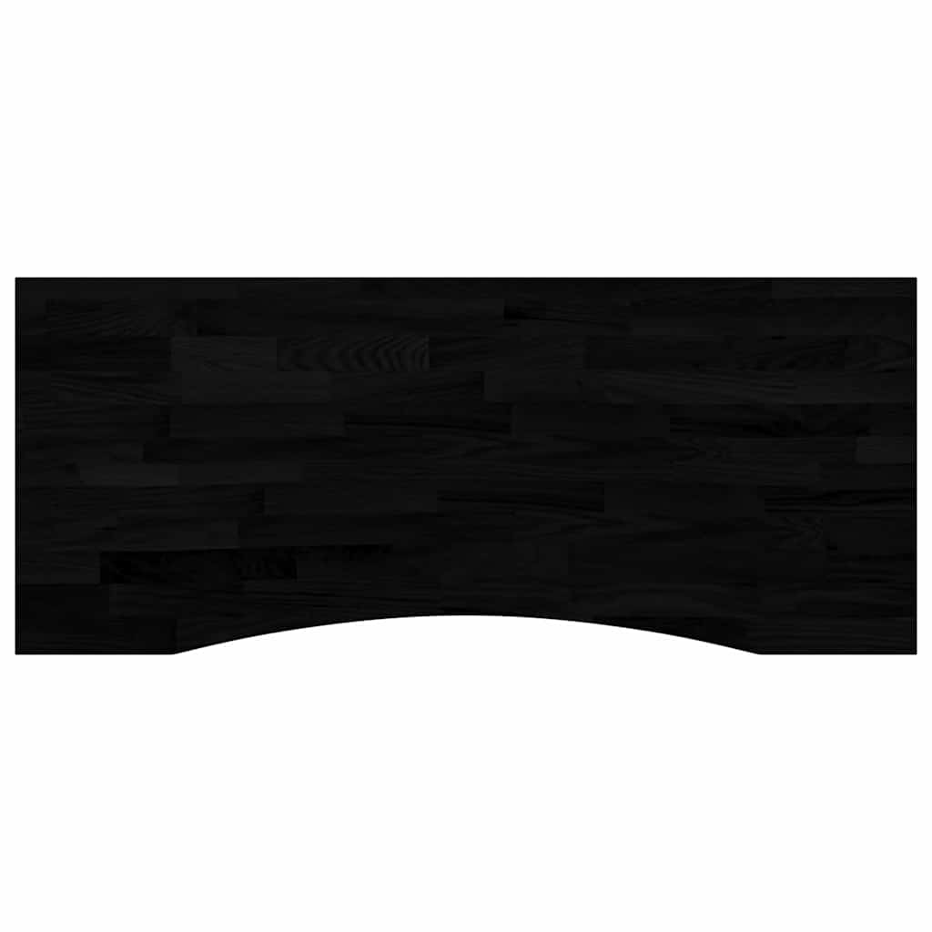 bordplade 120x60x2,5 cm massivt egetræ rektangulær mørkebrun