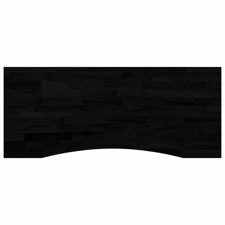 bordplade 120x60x2,5 cm massivt egetræ rektangulær mørkebrun